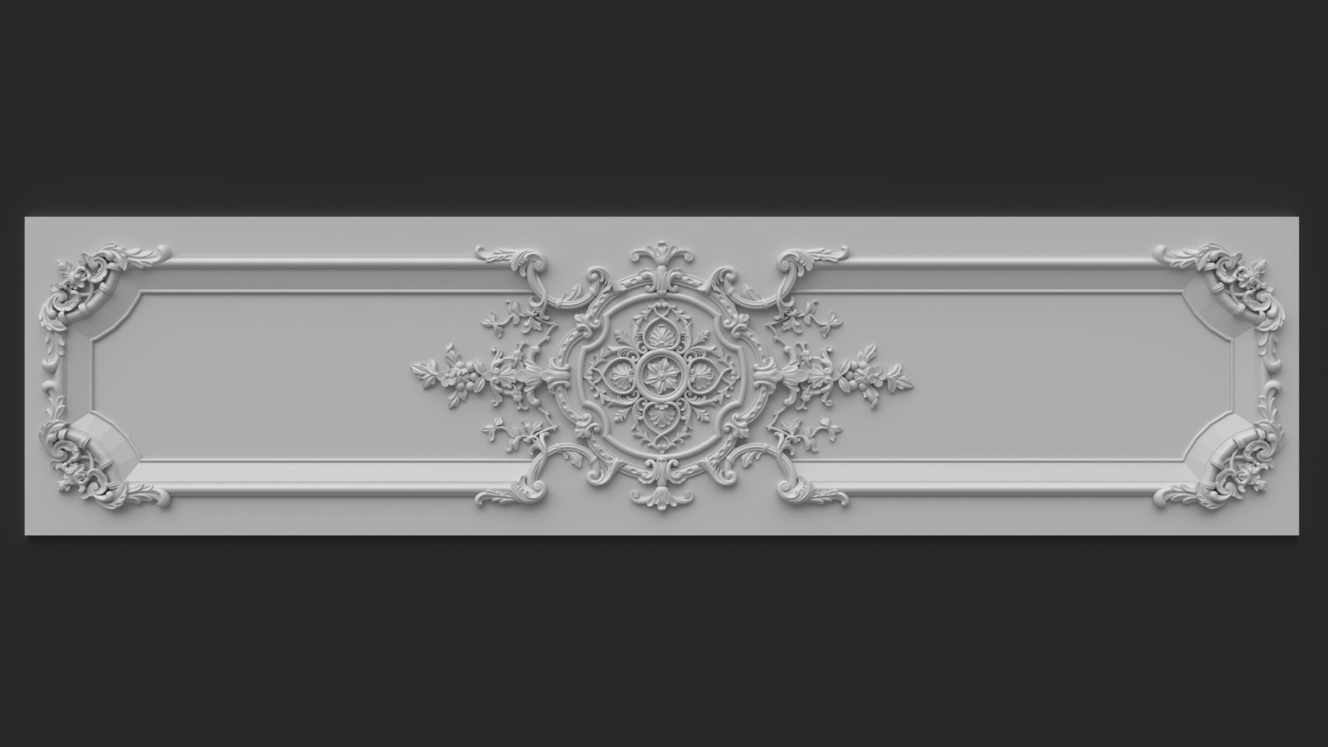 CNC model Wall Panel Sculpted Ornament 3D print model_4
