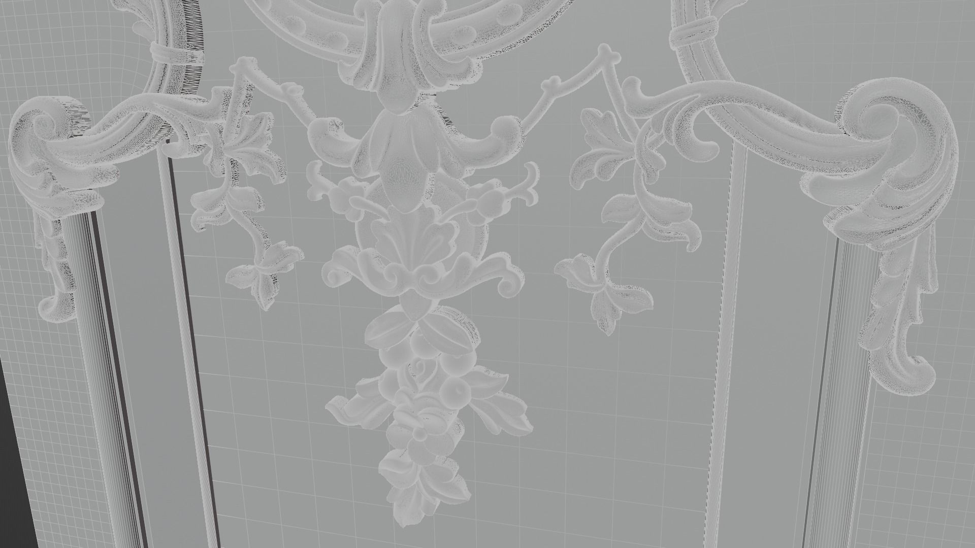 CNC model Wall Panel Sculpted Ornament 3D print model_7