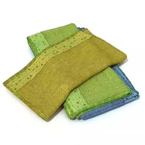 Green Blue Towel
