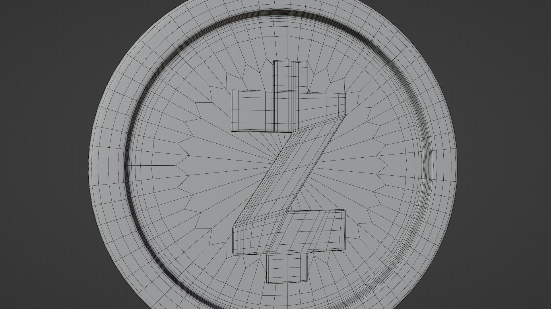 Zcash Coin Low-poly 3D model_12