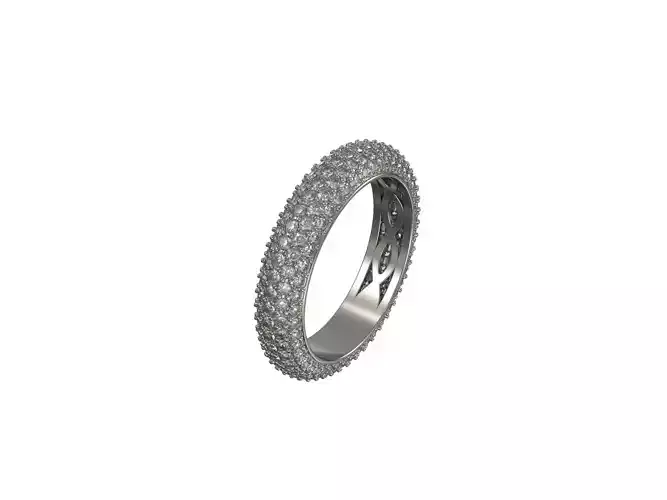 Ring with diamonds with internal spacer - 1060
