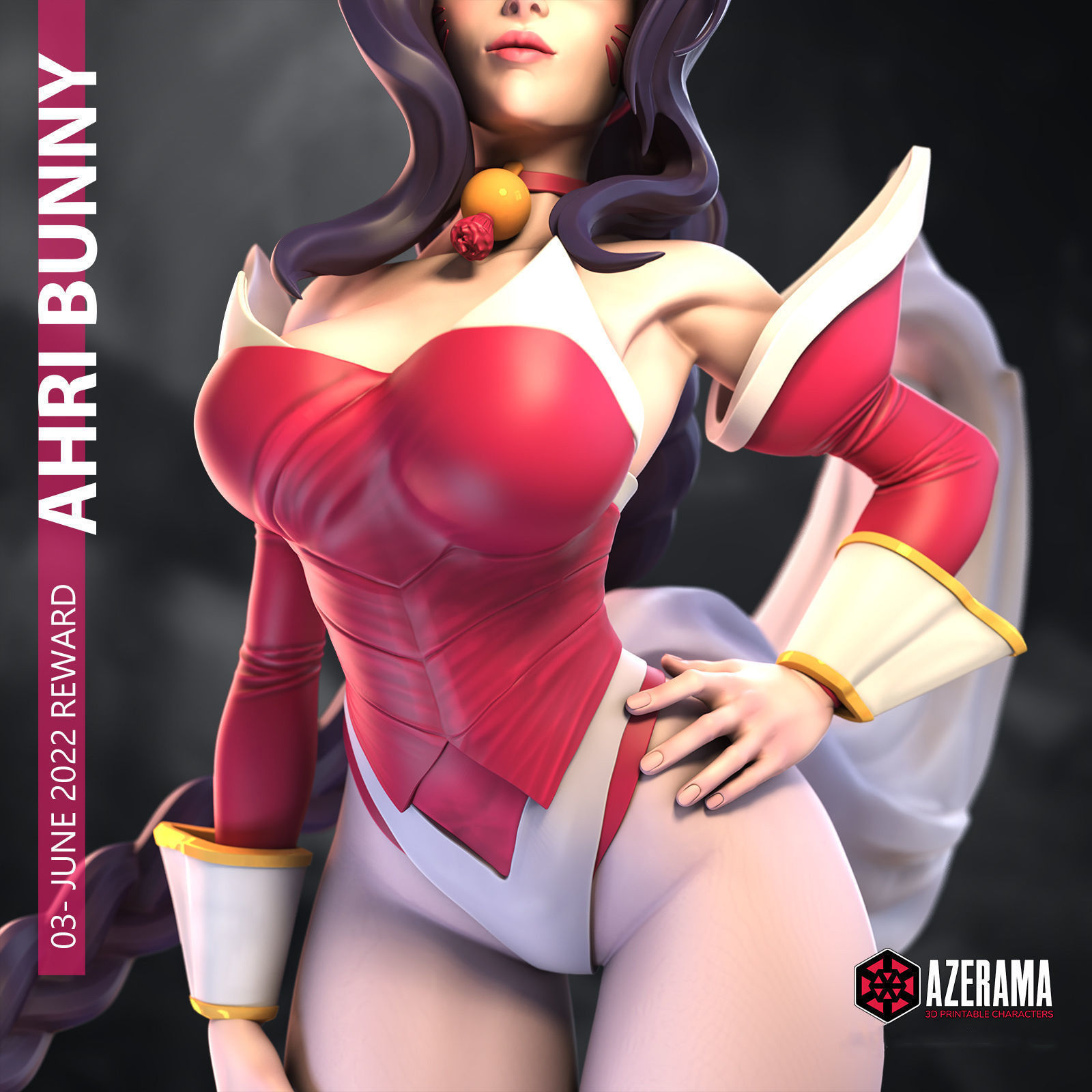 Ahri Bunny STL Ready for 3D Printing 3D print model_1