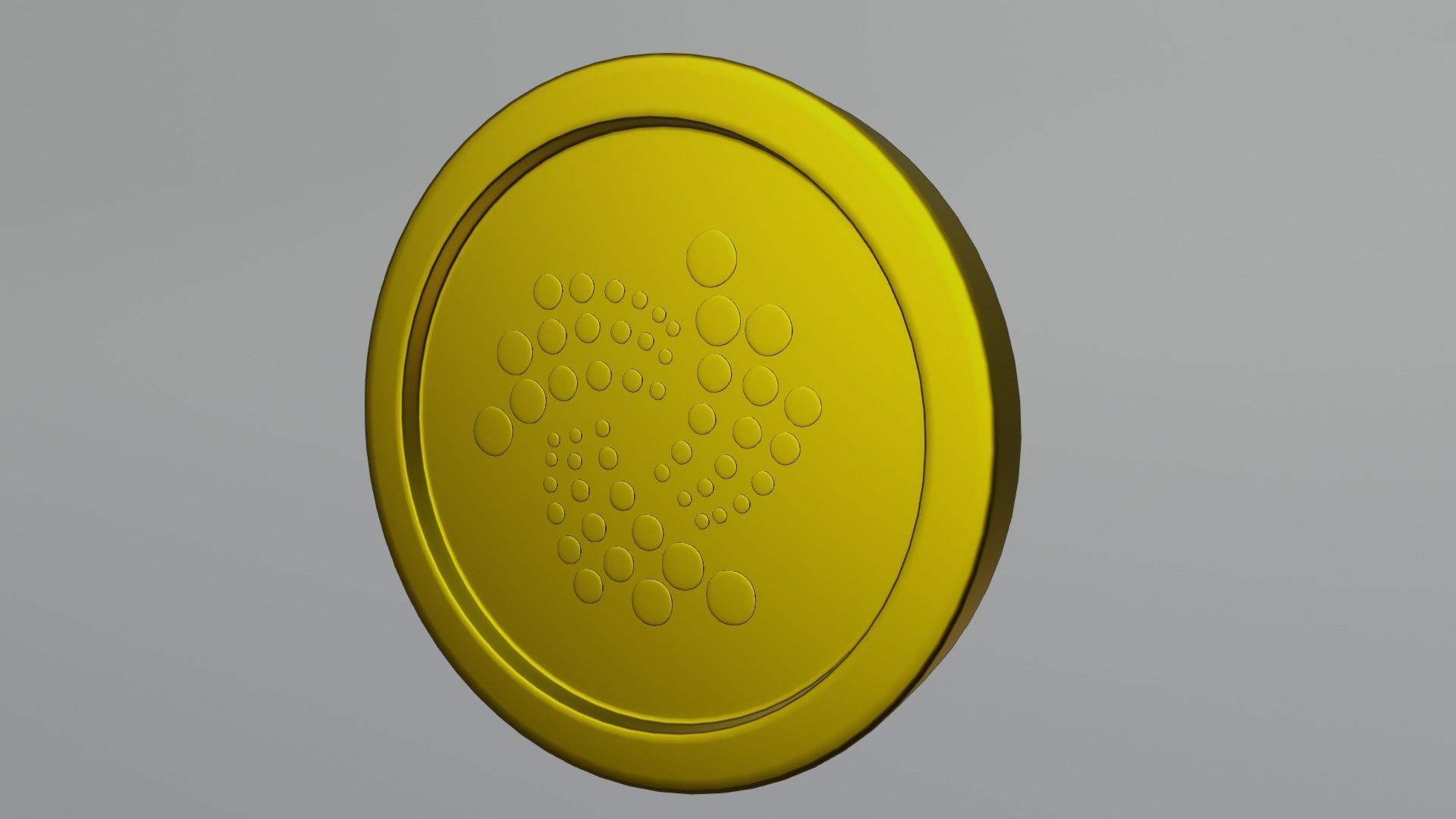 Iota Coin Low-poly 3D model_6