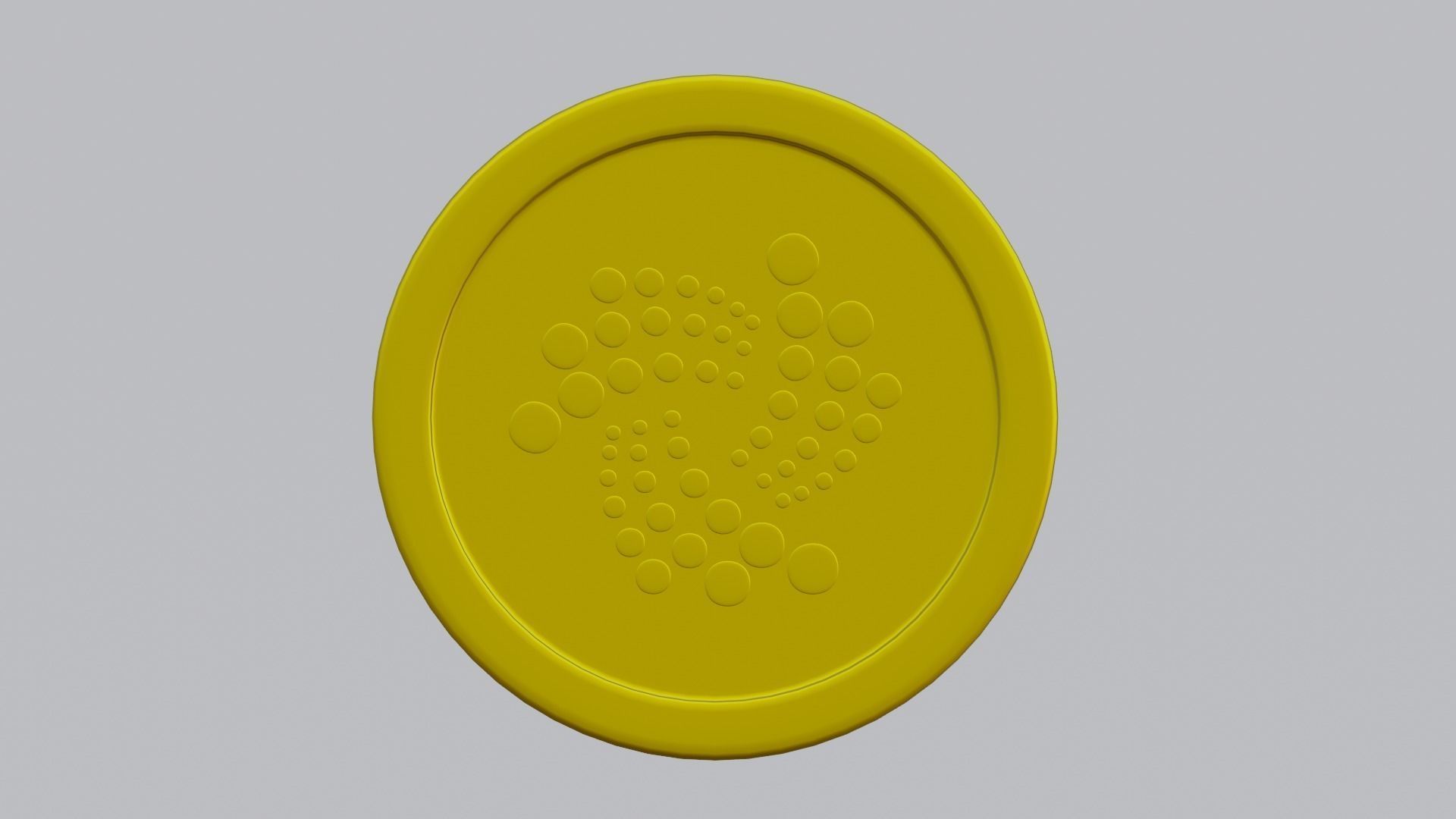Iota Coin Low-poly 3D model_1