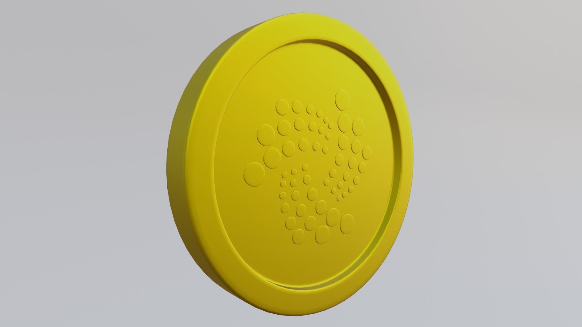 Iota Coin Low-poly 3D model_4