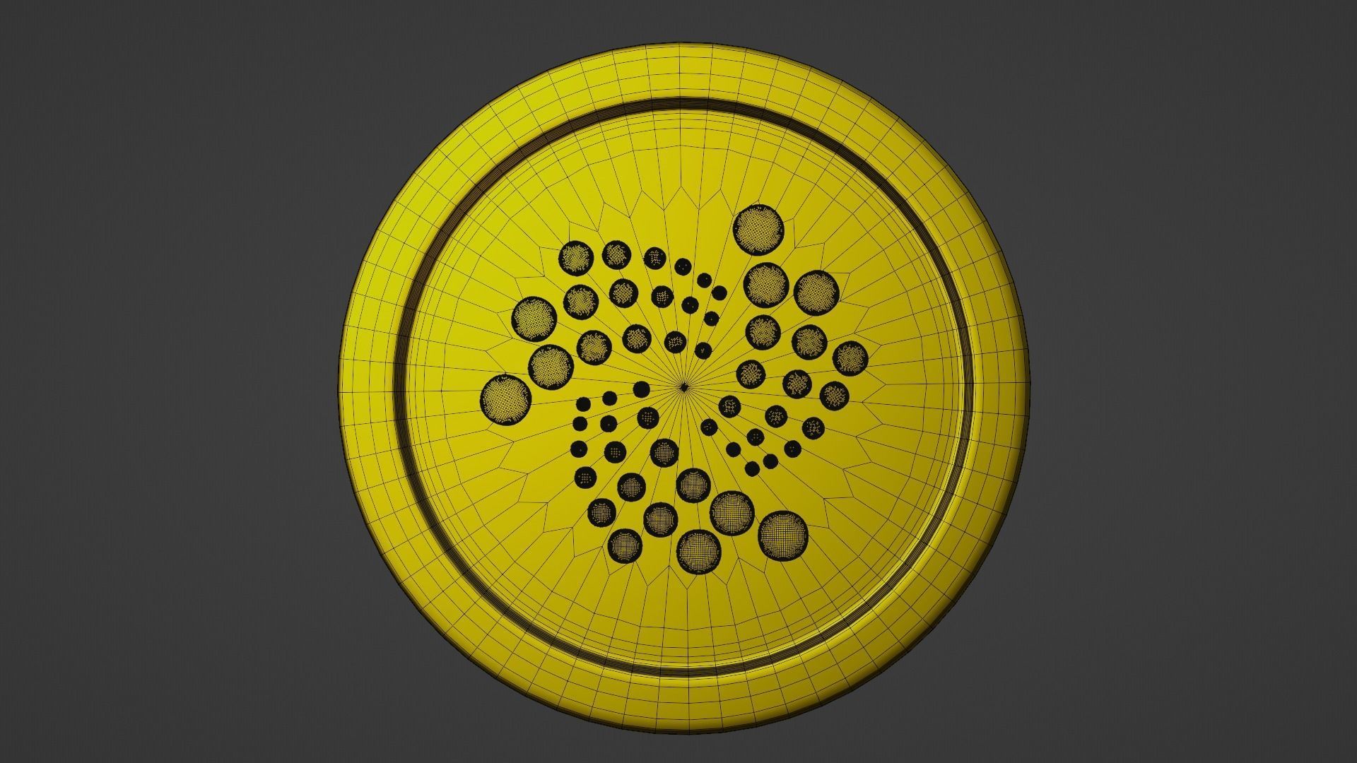Iota Coin Low-poly 3D model_8