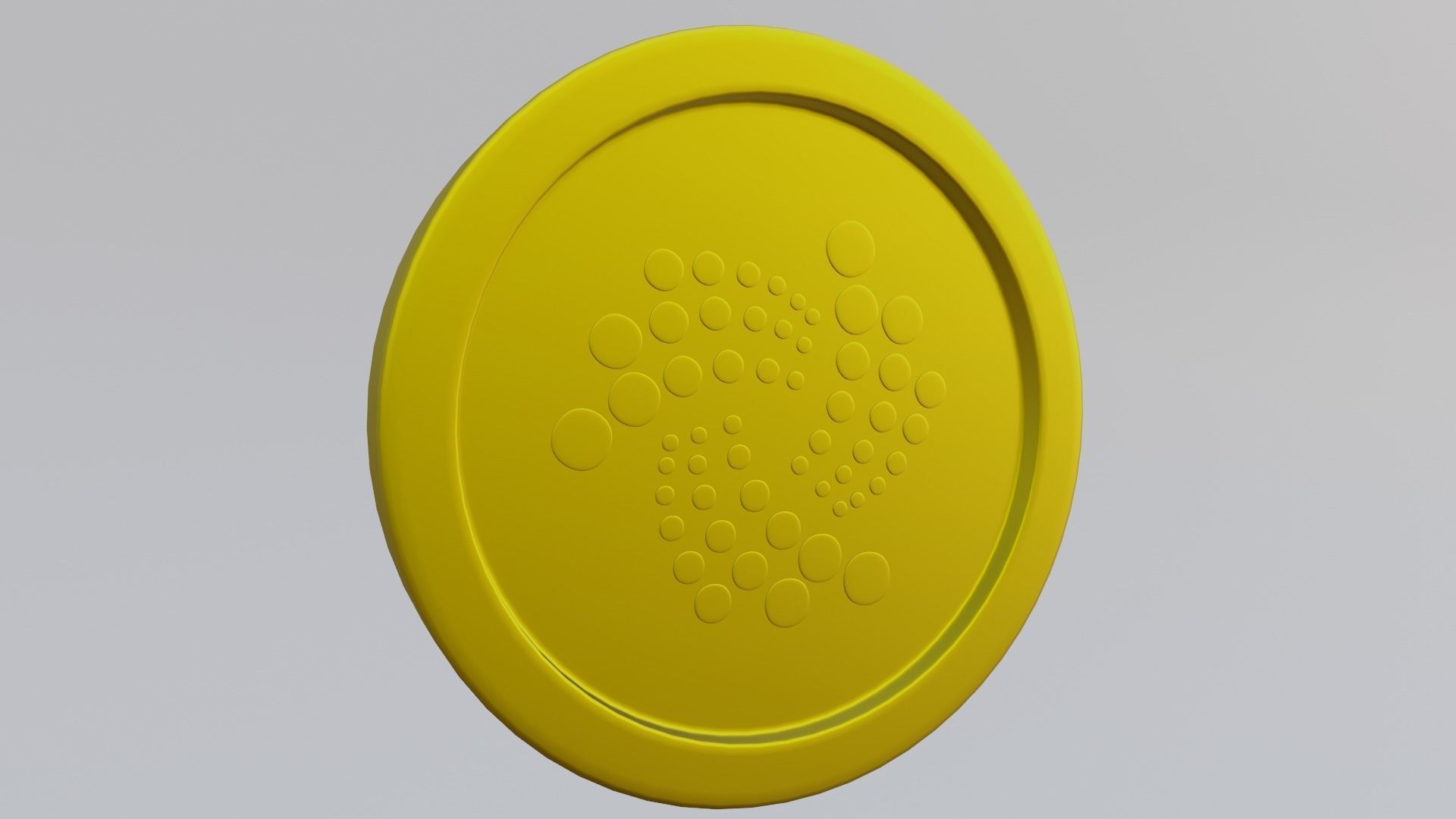 Iota Coin Low-poly 3D model_2
