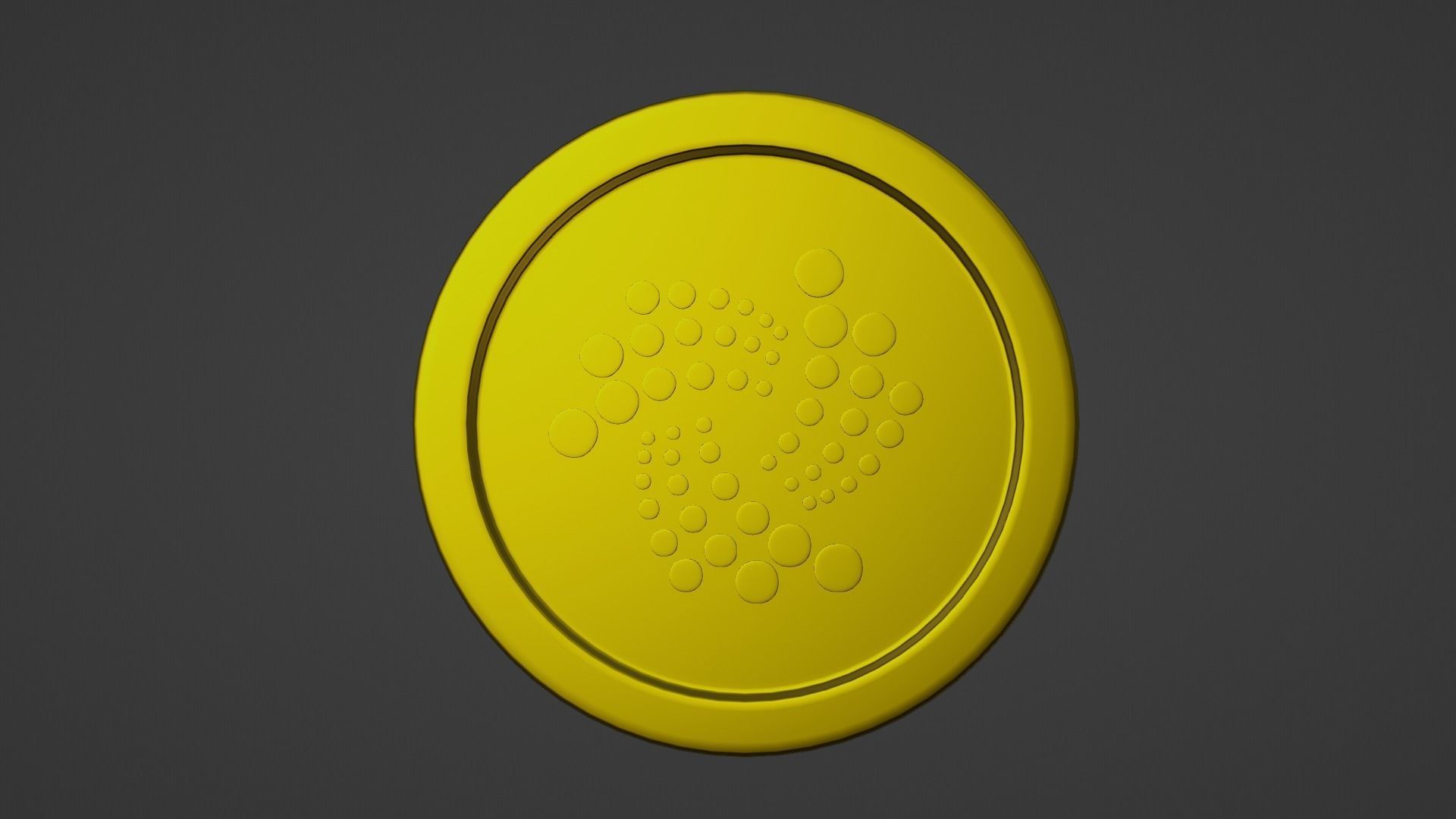 Iota Coin Low-poly 3D model_11