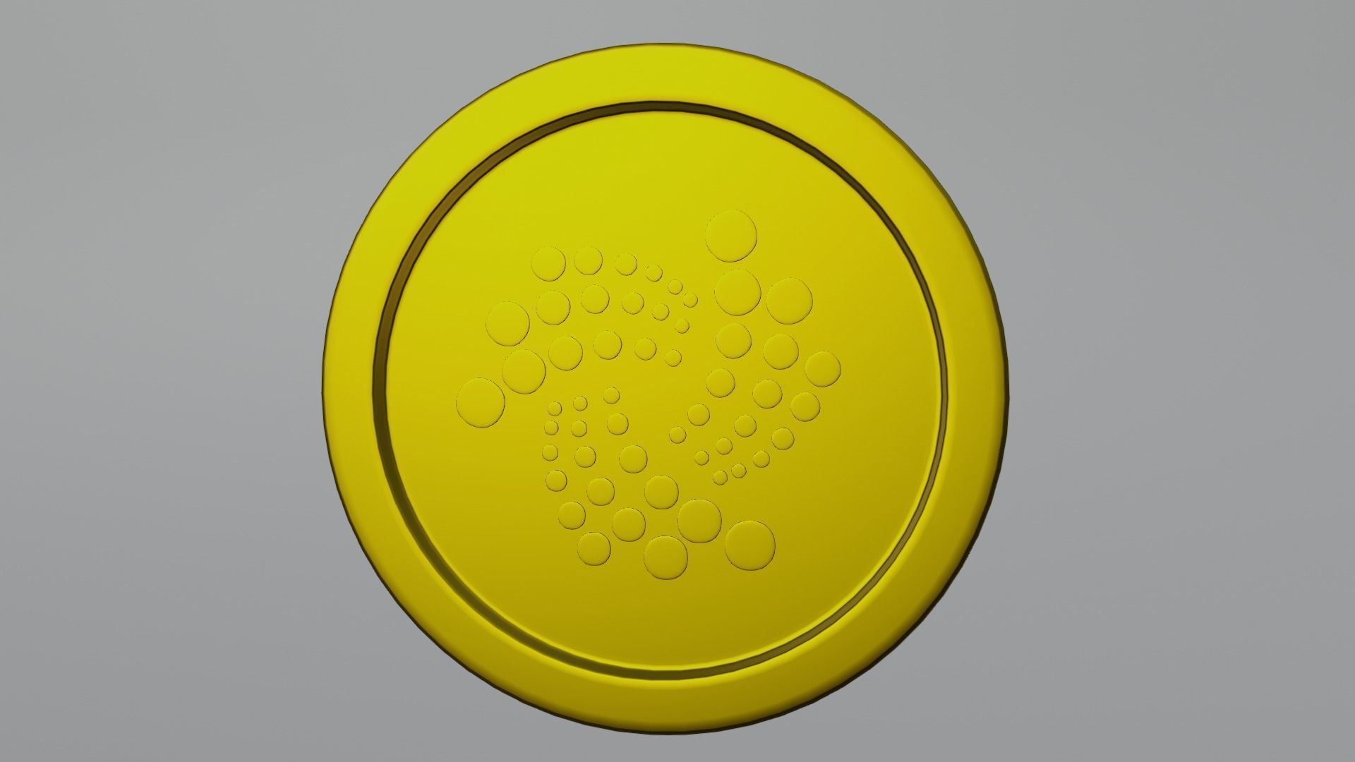 Iota Coin Low-poly 3D model_7