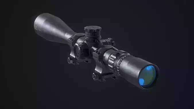 Sniper Scope March-FX 2 5x-25x42mm Low-poly 3D model