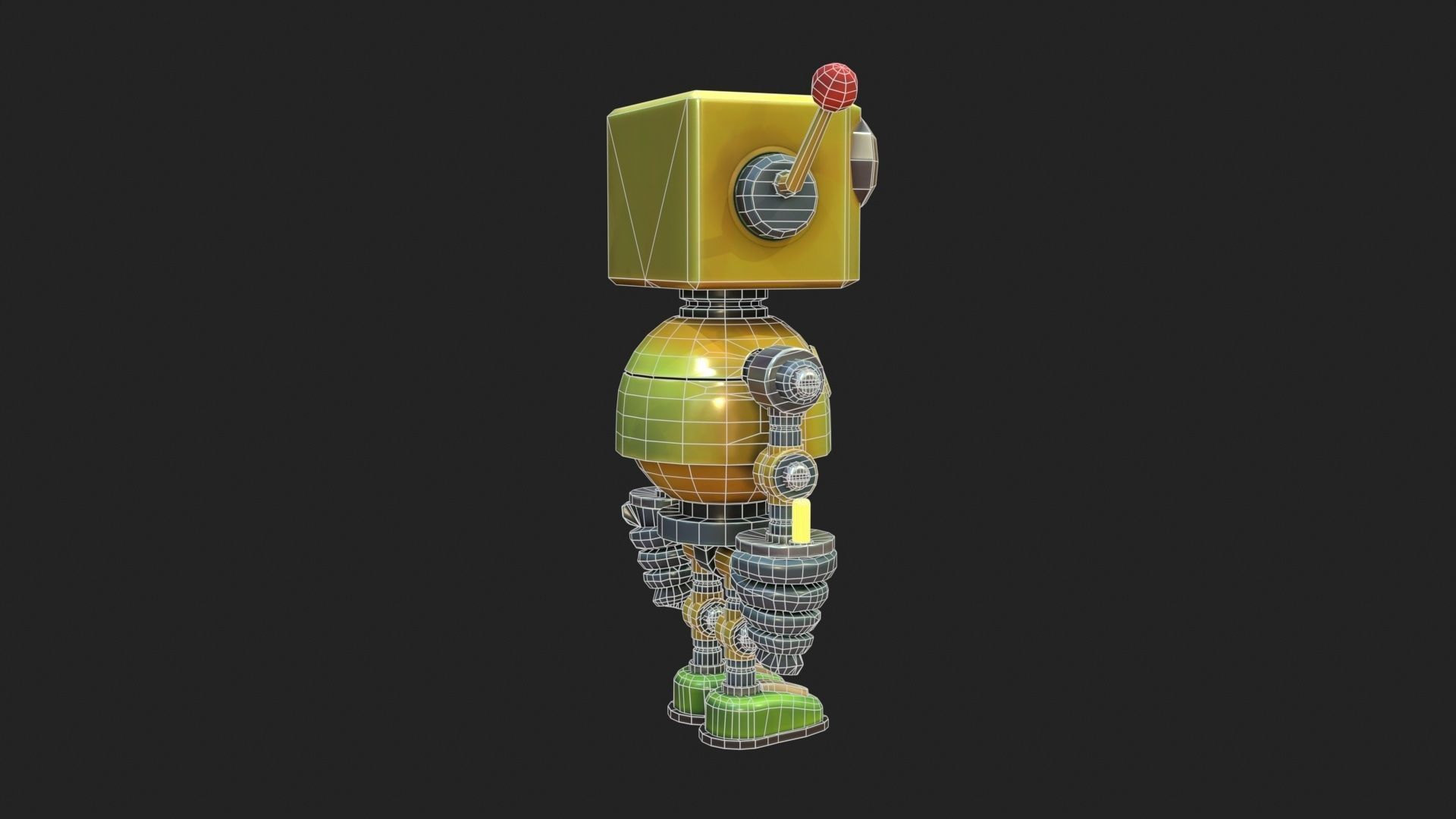 Stylized Robot 6 63 The Hot Low-poly 3D model_24