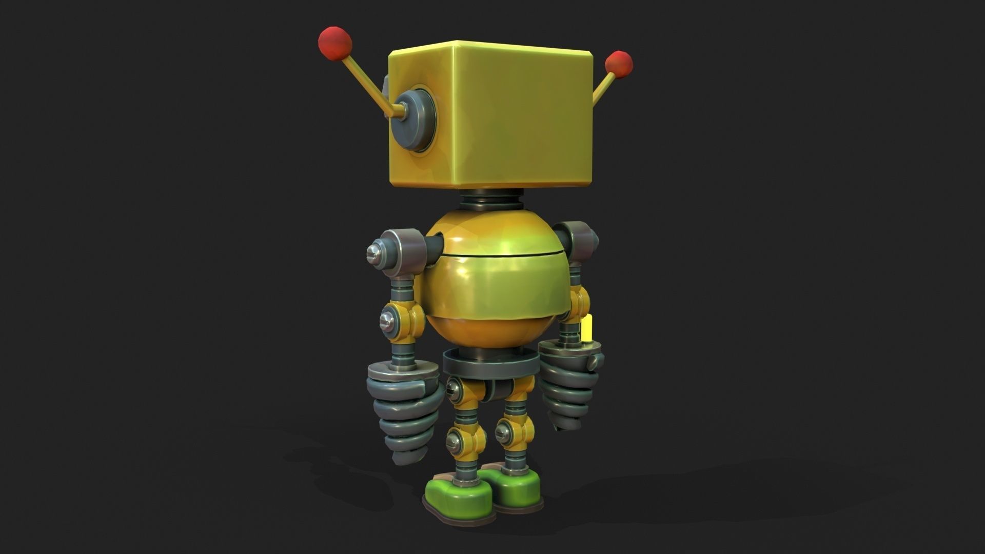 Stylized Robot 6 63 The Hot Low-poly 3D model_12