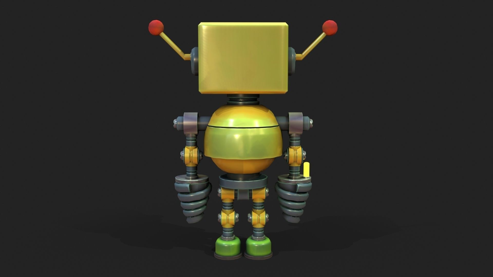 Stylized Robot 6 63 The Hot Low-poly 3D model_11