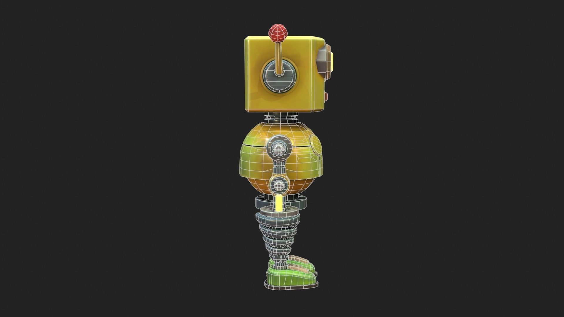 Stylized Robot 6 63 The Hot Low-poly 3D model_4