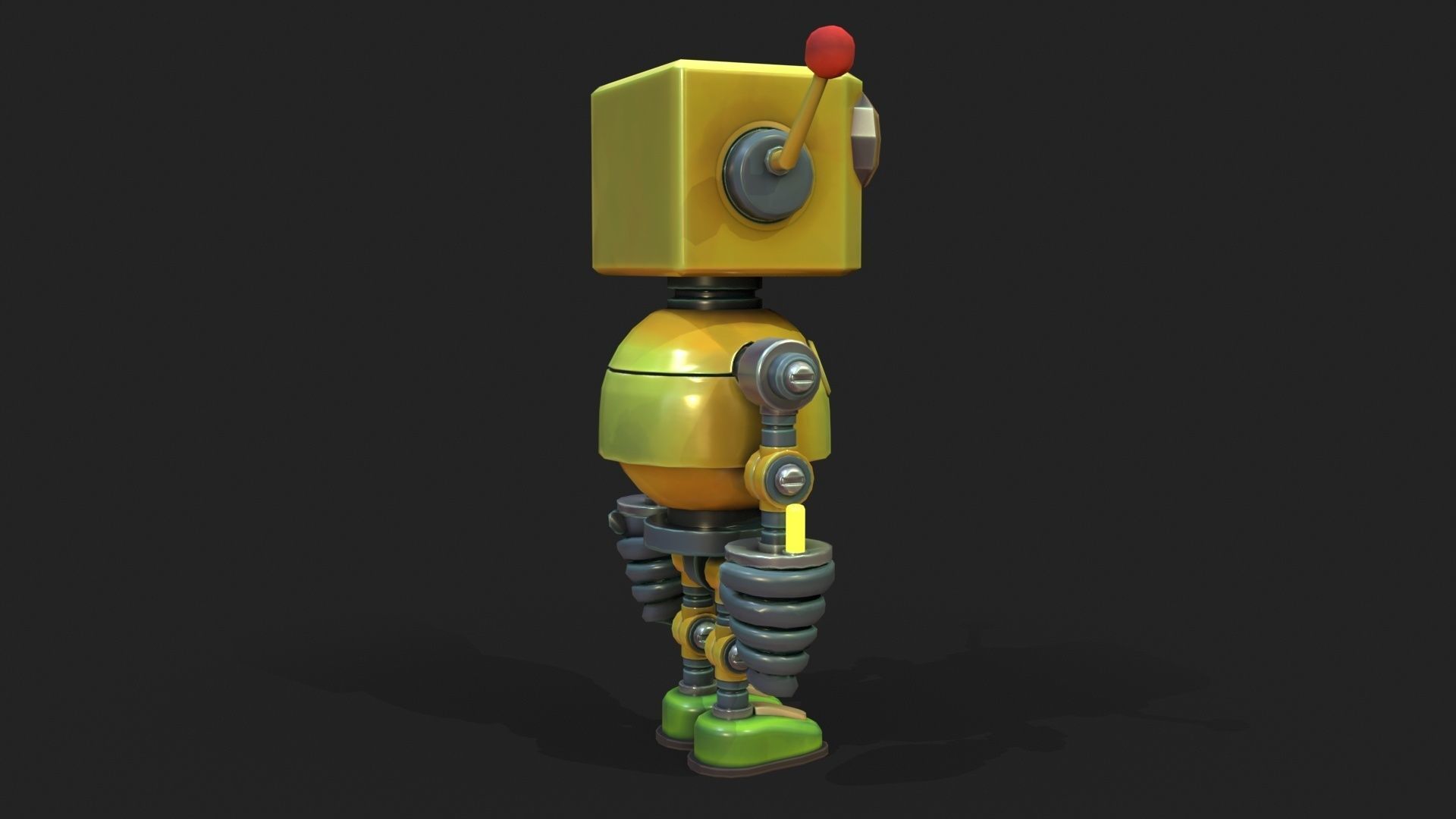 Stylized Robot 6 63 The Hot Low-poly 3D model_1