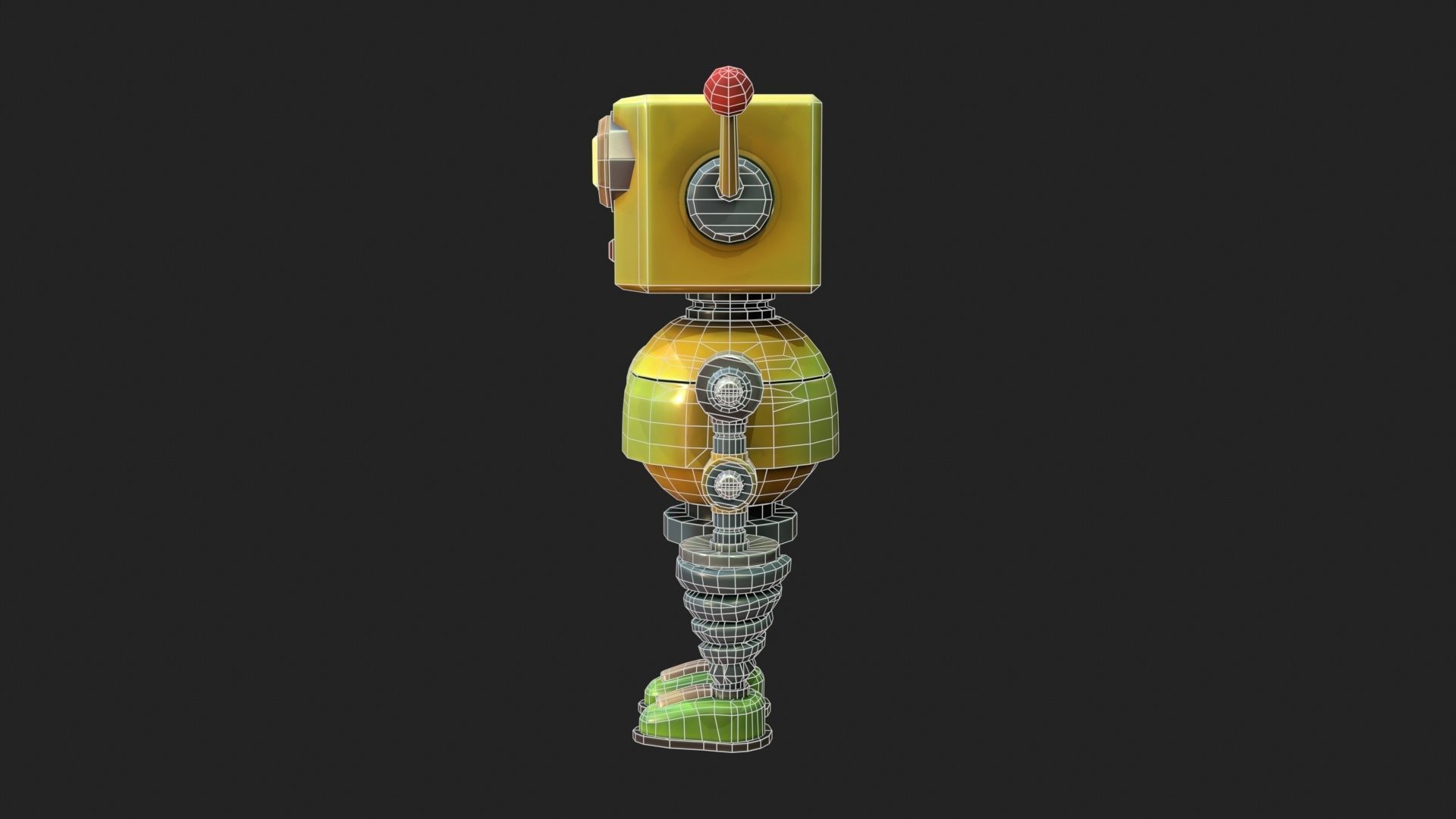 Stylized Robot 6 63 The Hot Low-poly 3D model_15