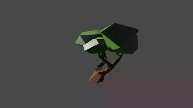 Japanese Juniper Tree Low Poly