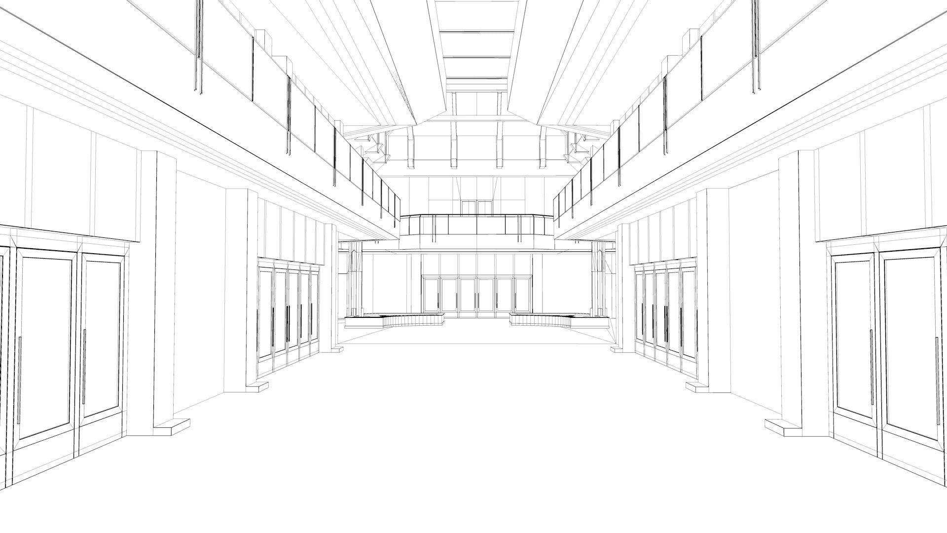 Night Club Event Space 3D model_8