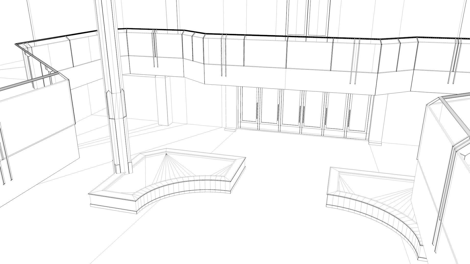 Night Club Event Space 3D model_9