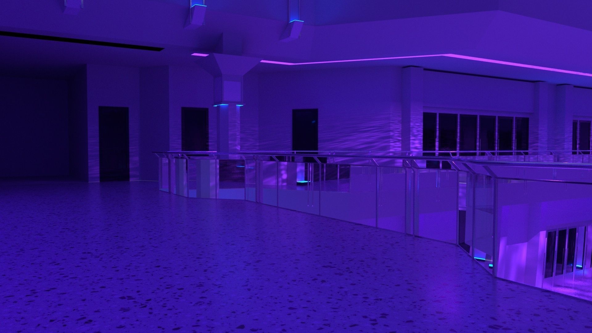 Night Club Event Space 3D model_2