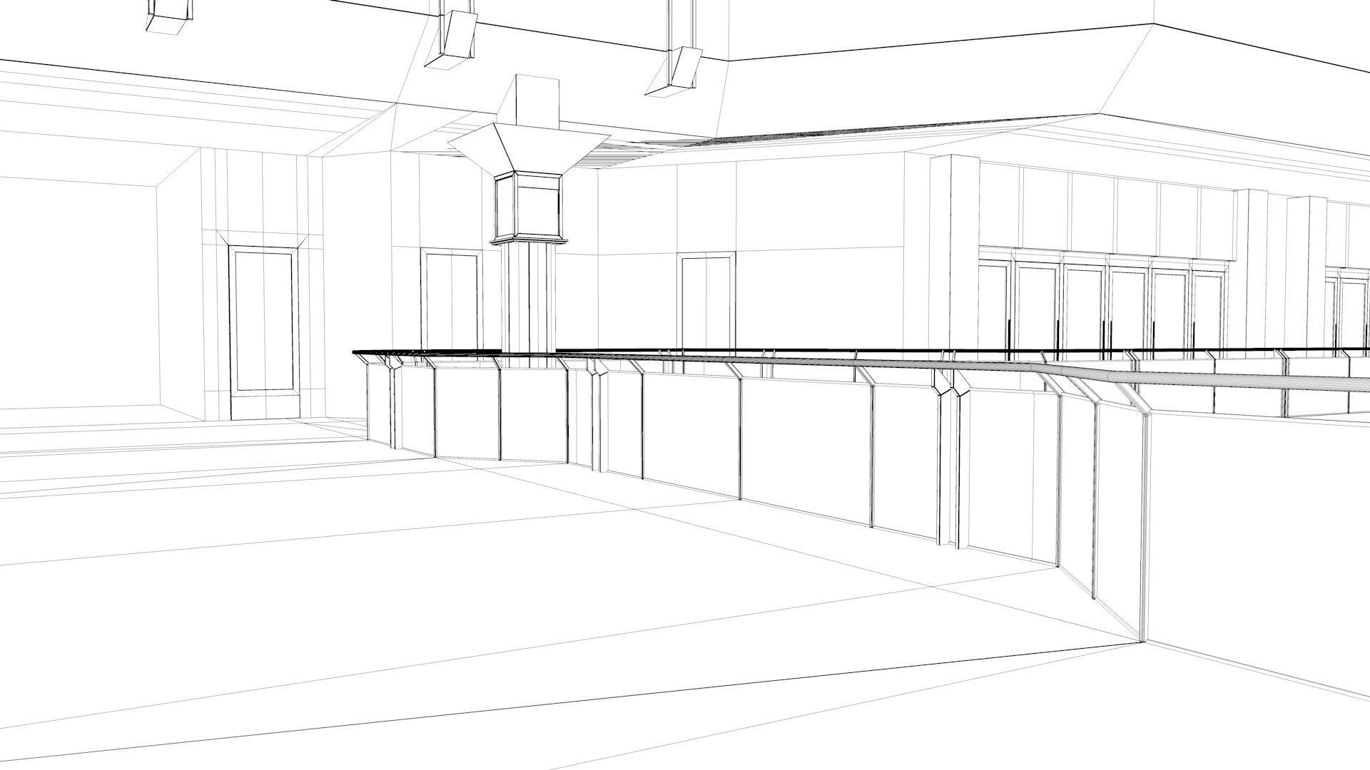 Night Club Event Space 3D model_7