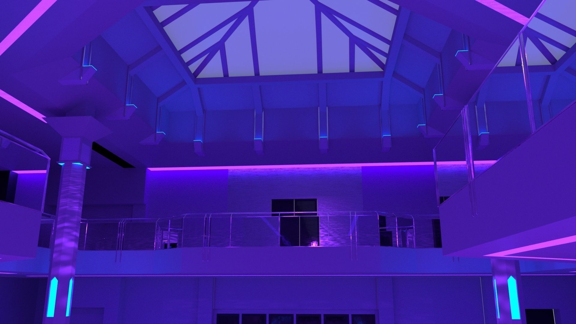 Night Club Event Space 3D model_1