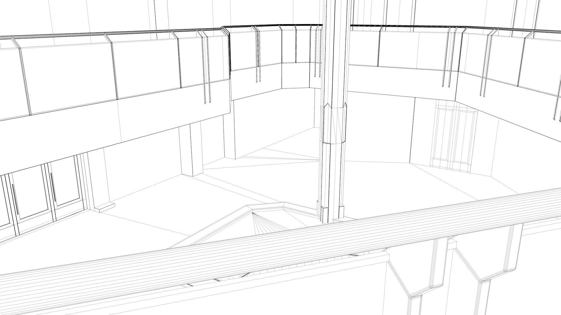 Night Club Event Space 3D model_10