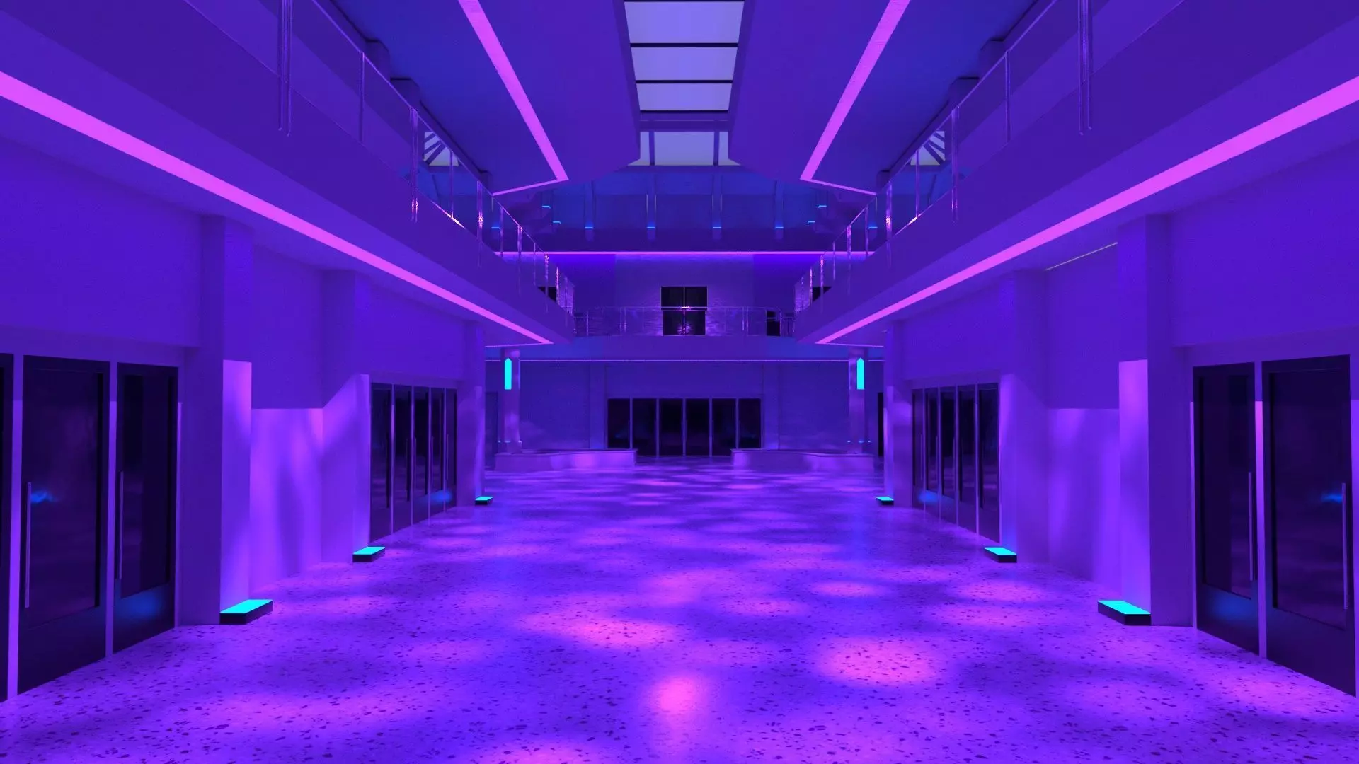 Night Club Event Space 3D model_0