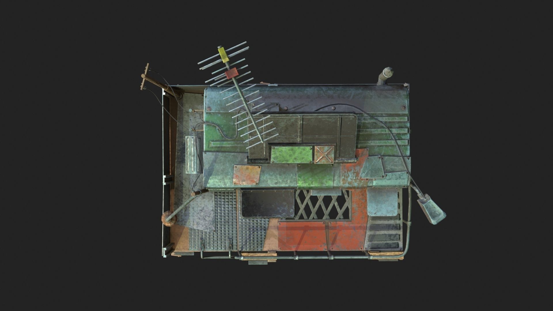 Metal Shack Low-poly 3D model_18