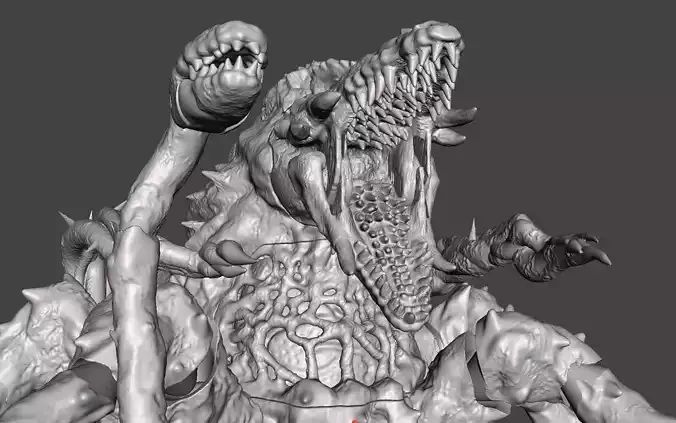 BIOLLANTE - GODZILLA KAIJU ARTICULATED HIGH-POLY STL 3D PRINTING 3D print model