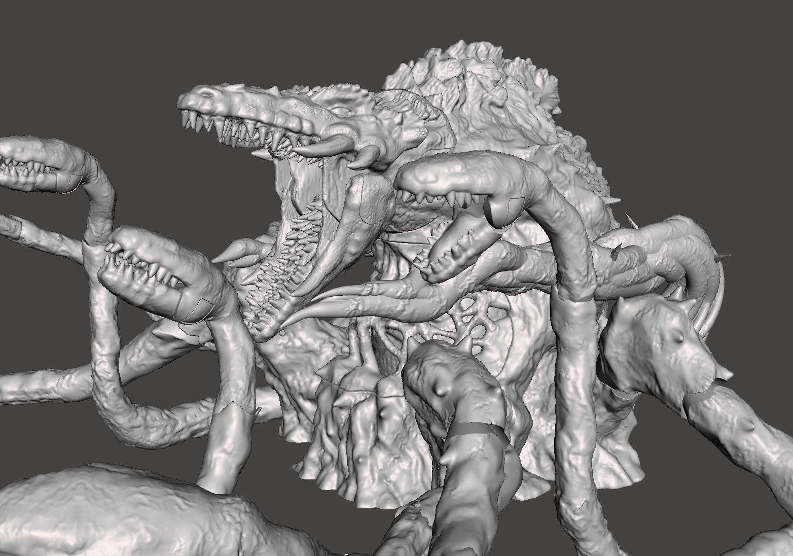 BIOLLANTE - GODZILLA KAIJU ARTICULATED HIGH-POLY STL 3D PRINTING 3D print model_12