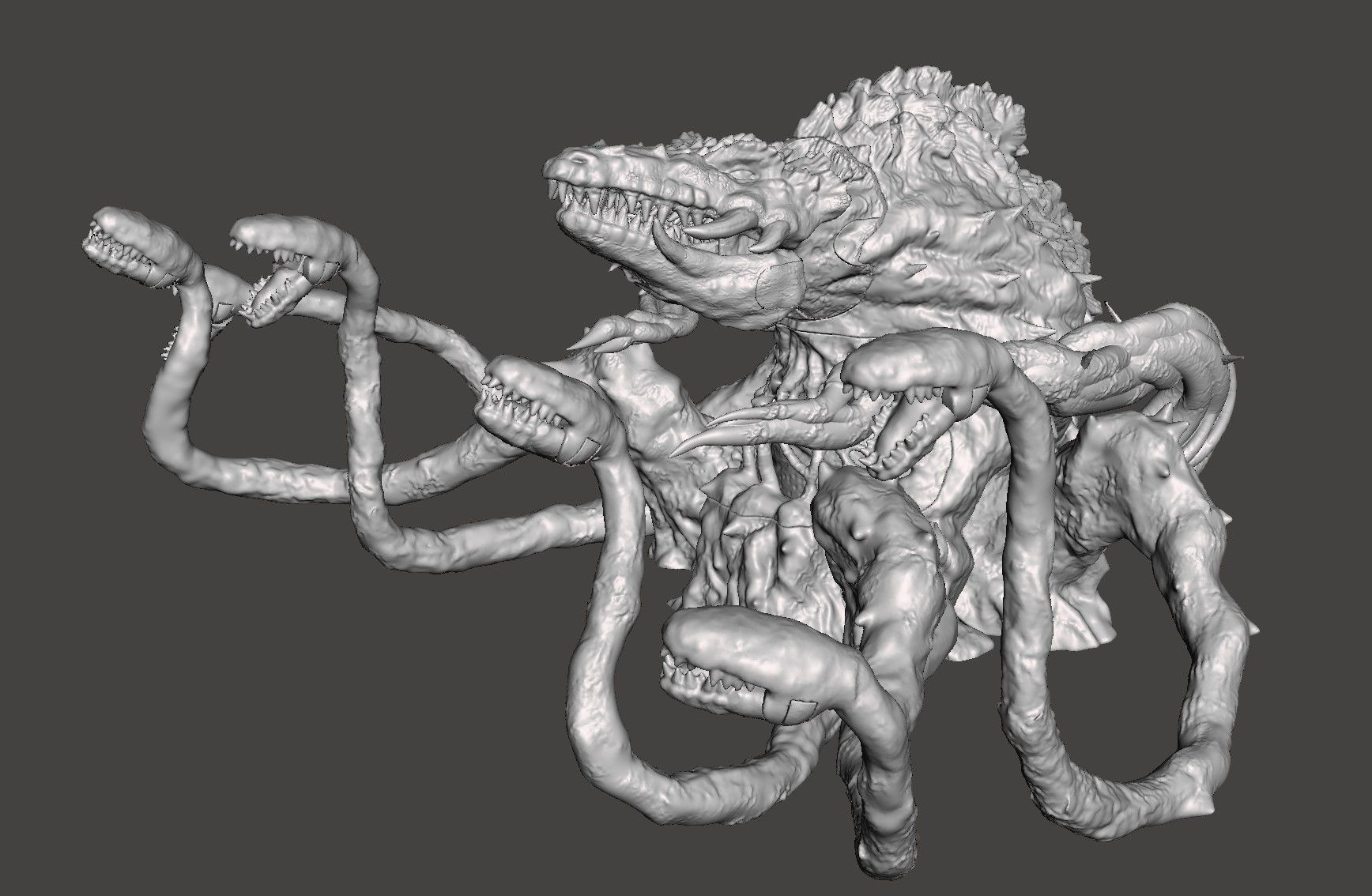 BIOLLANTE - GODZILLA KAIJU ARTICULATED HIGH-POLY STL 3D PRINTING 3D print model_3