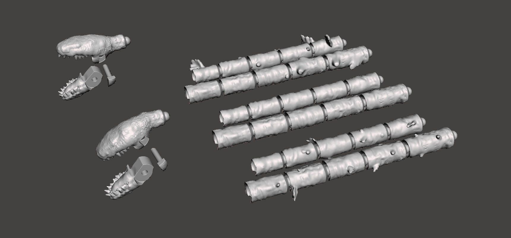 BIOLLANTE - GODZILLA KAIJU ARTICULATED HIGH-POLY STL 3D PRINTING 3D print model_5