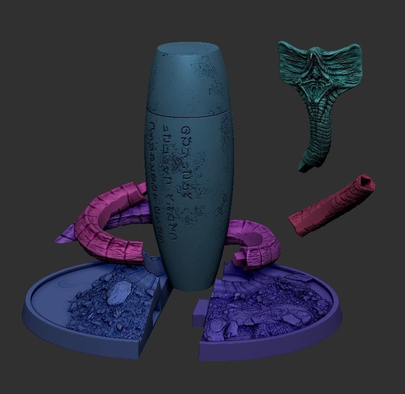 Hammerpede ready for 3D print prometheus alien covenant 3D print model_13