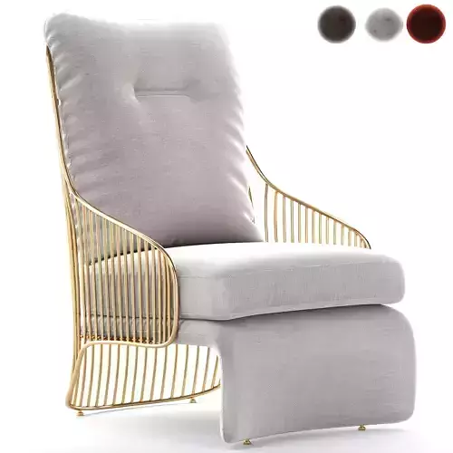 The new Minotti armchair designed by Rodolfo Dordoni 3D model