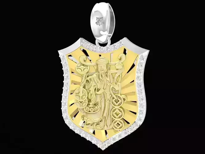 lucky God of wealth pendant 3344