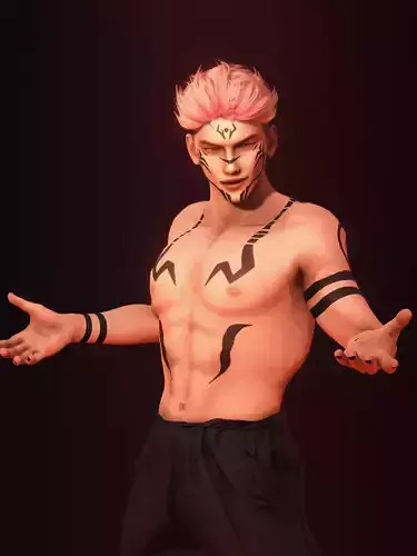 Ryomen Sukuna - Rigged 3D model
