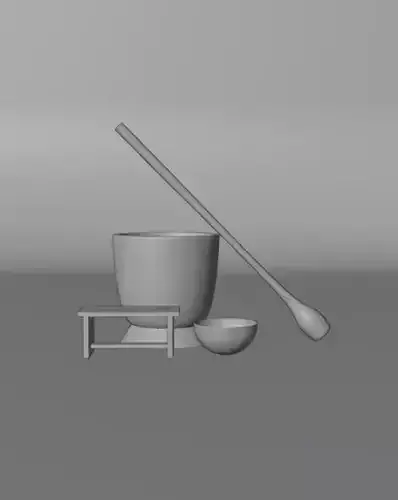 Interior mortar and pestle