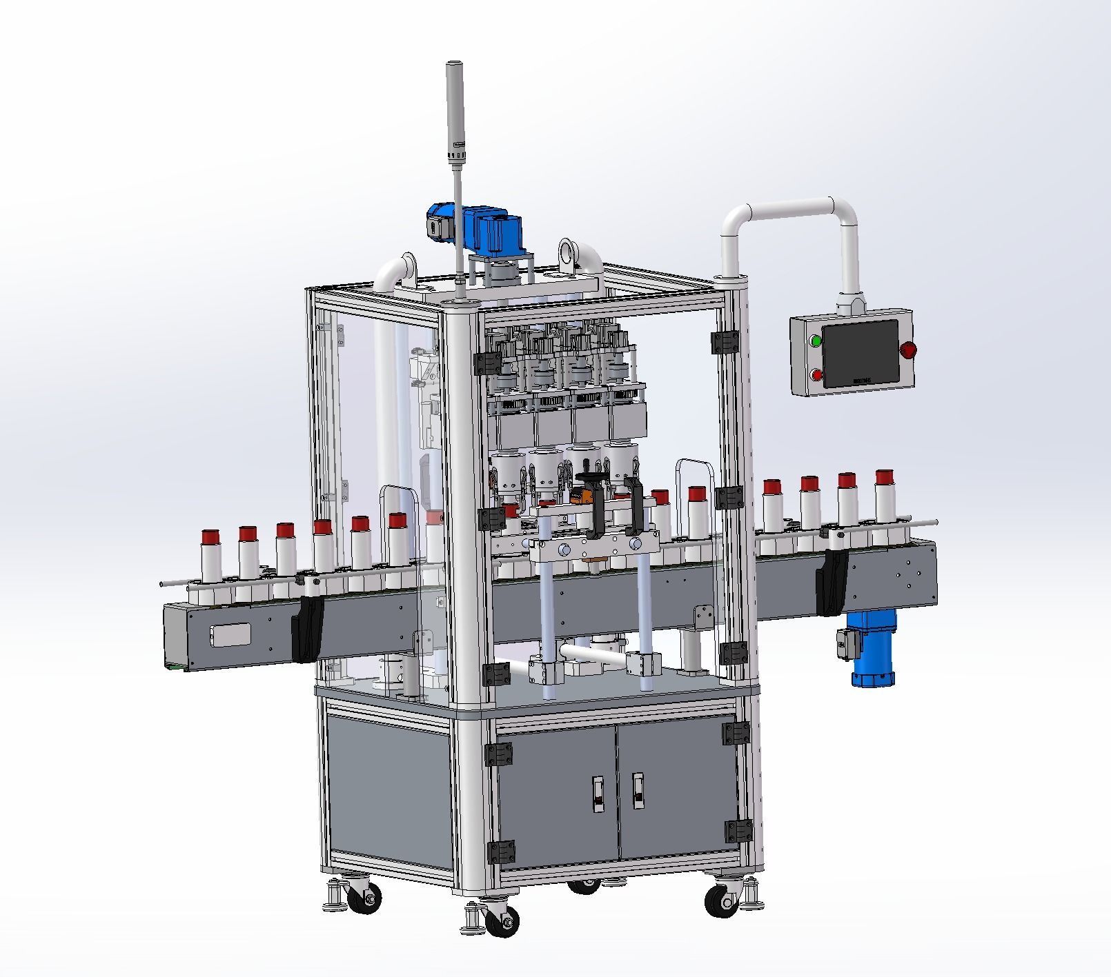 5 Head roll cover machine  3D model_9