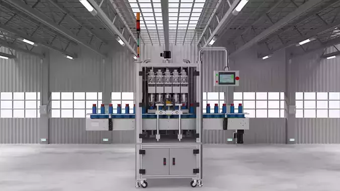 5 Head roll cover machine  3D model