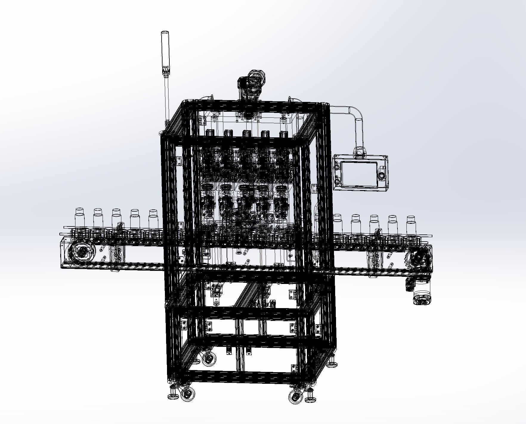 5 Head roll cover machine  3D model_10