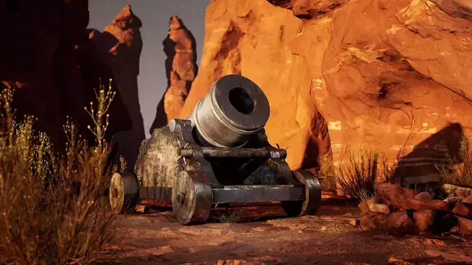 Game-Ready Mortar cannon