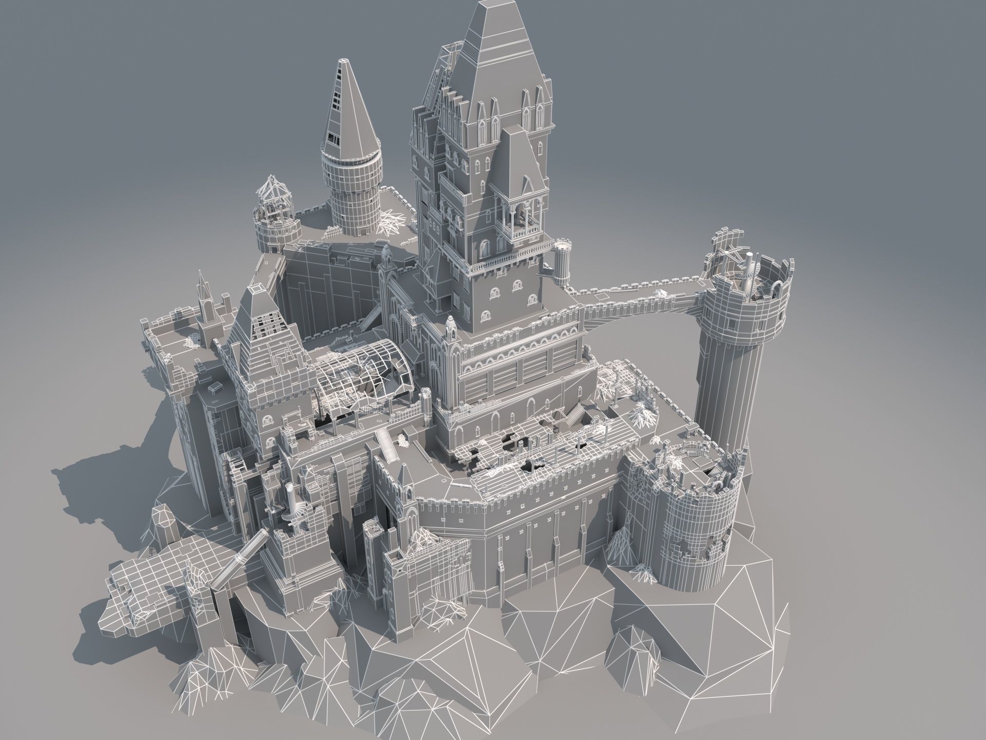 Castle Ruins 3D model_19