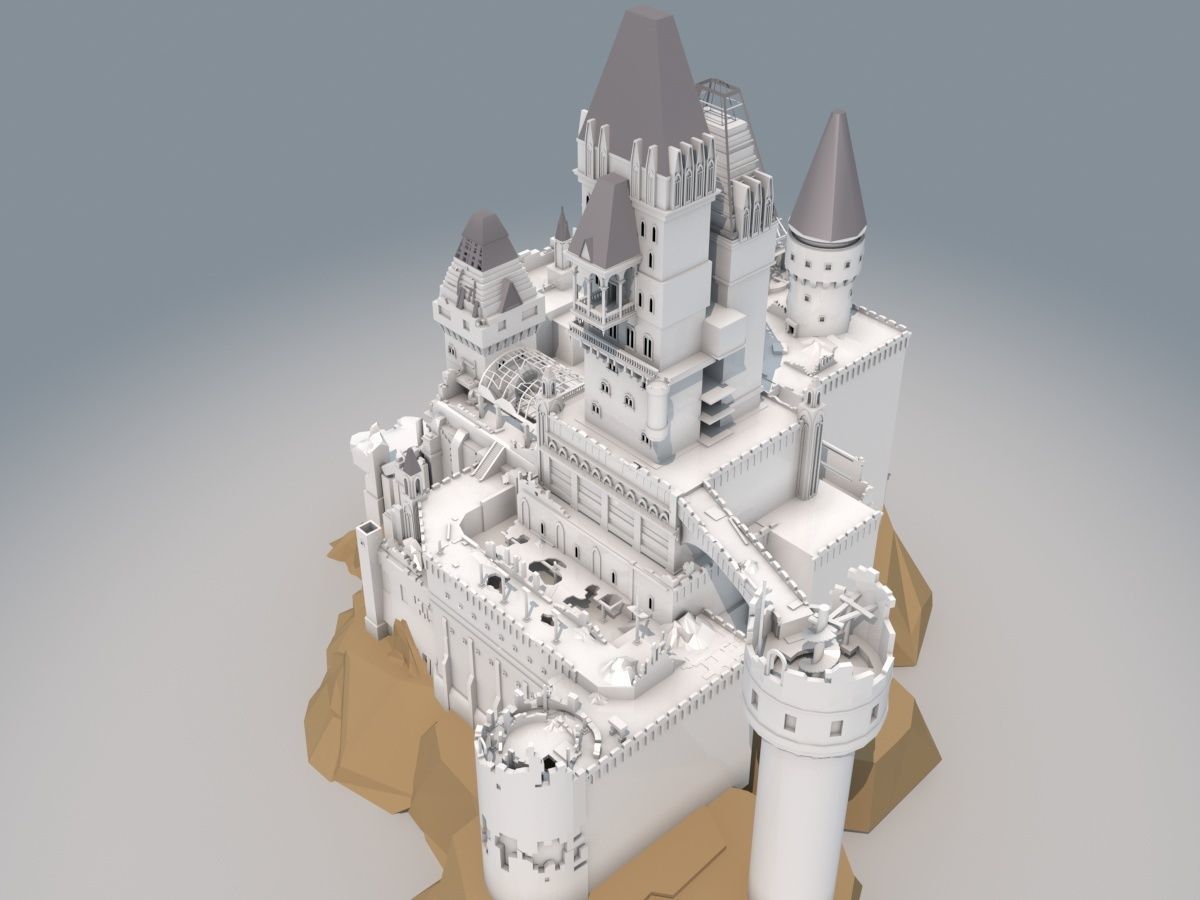Castle Ruins 3D model_6