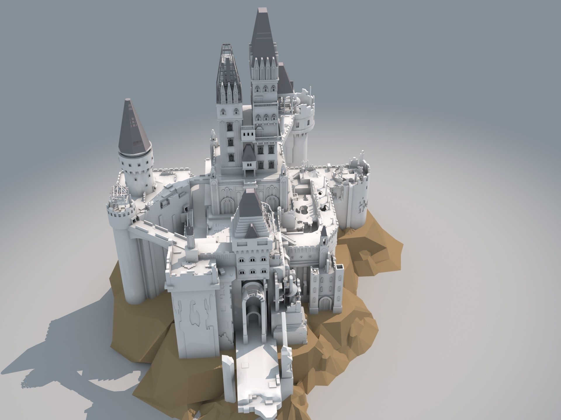 Castle Ruins 3D model_4