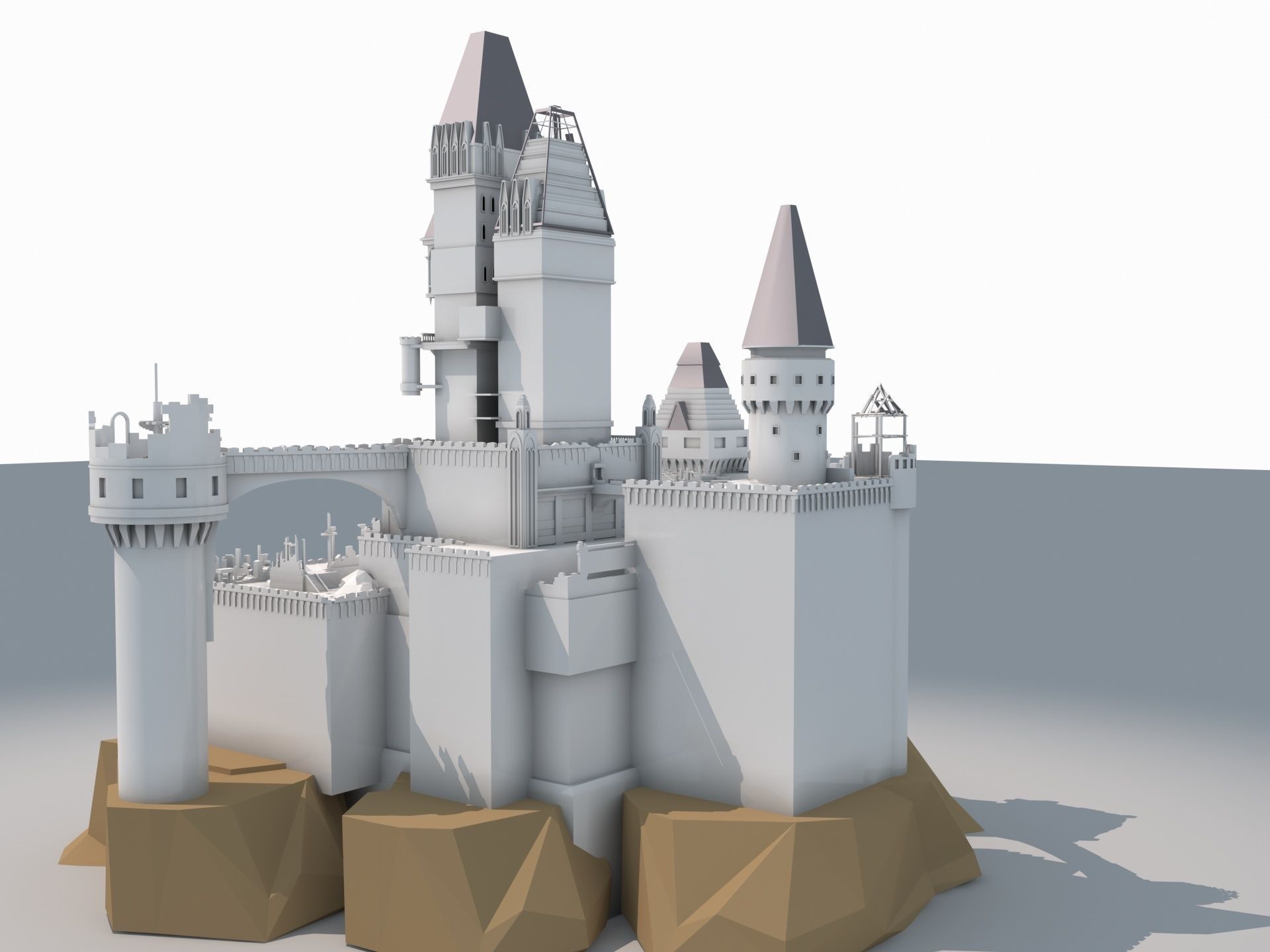 Castle Ruins 3D model_5