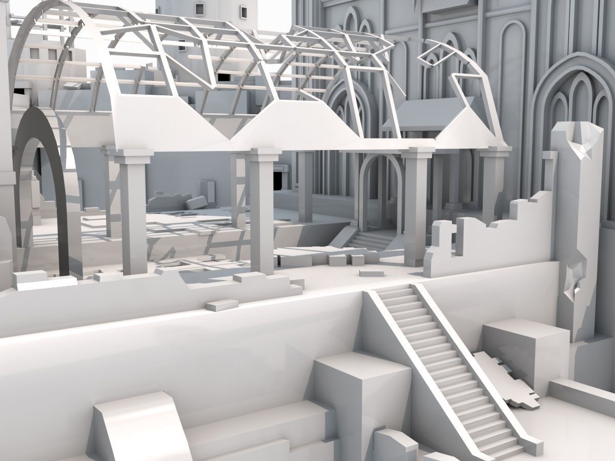 Castle Ruins 3D model_12