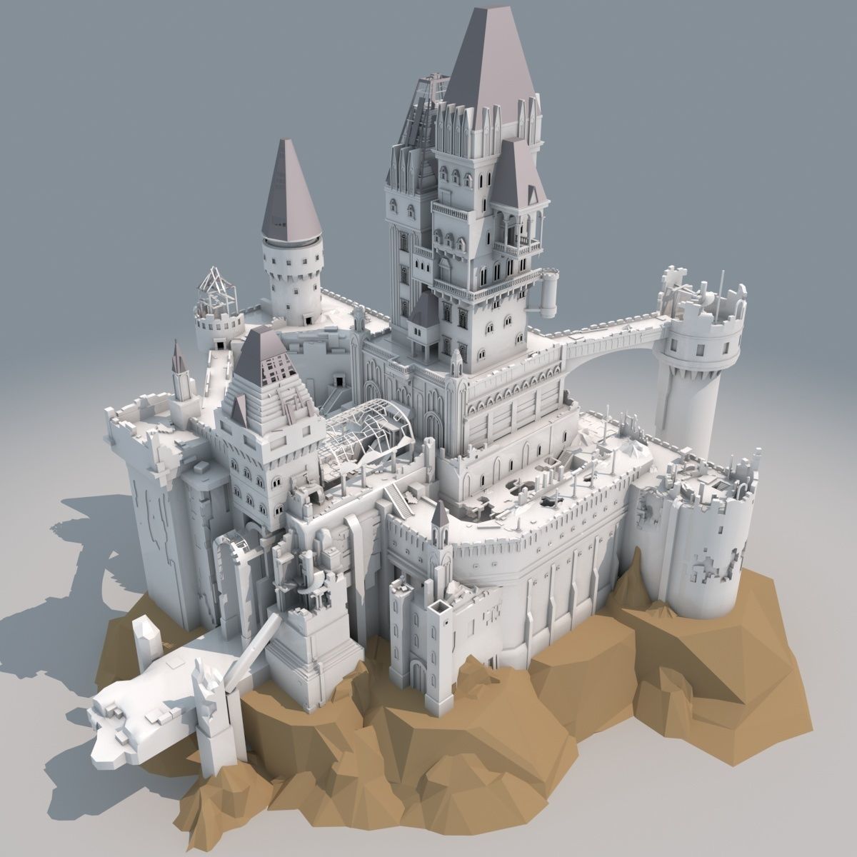 Castle Ruins 3D model_1