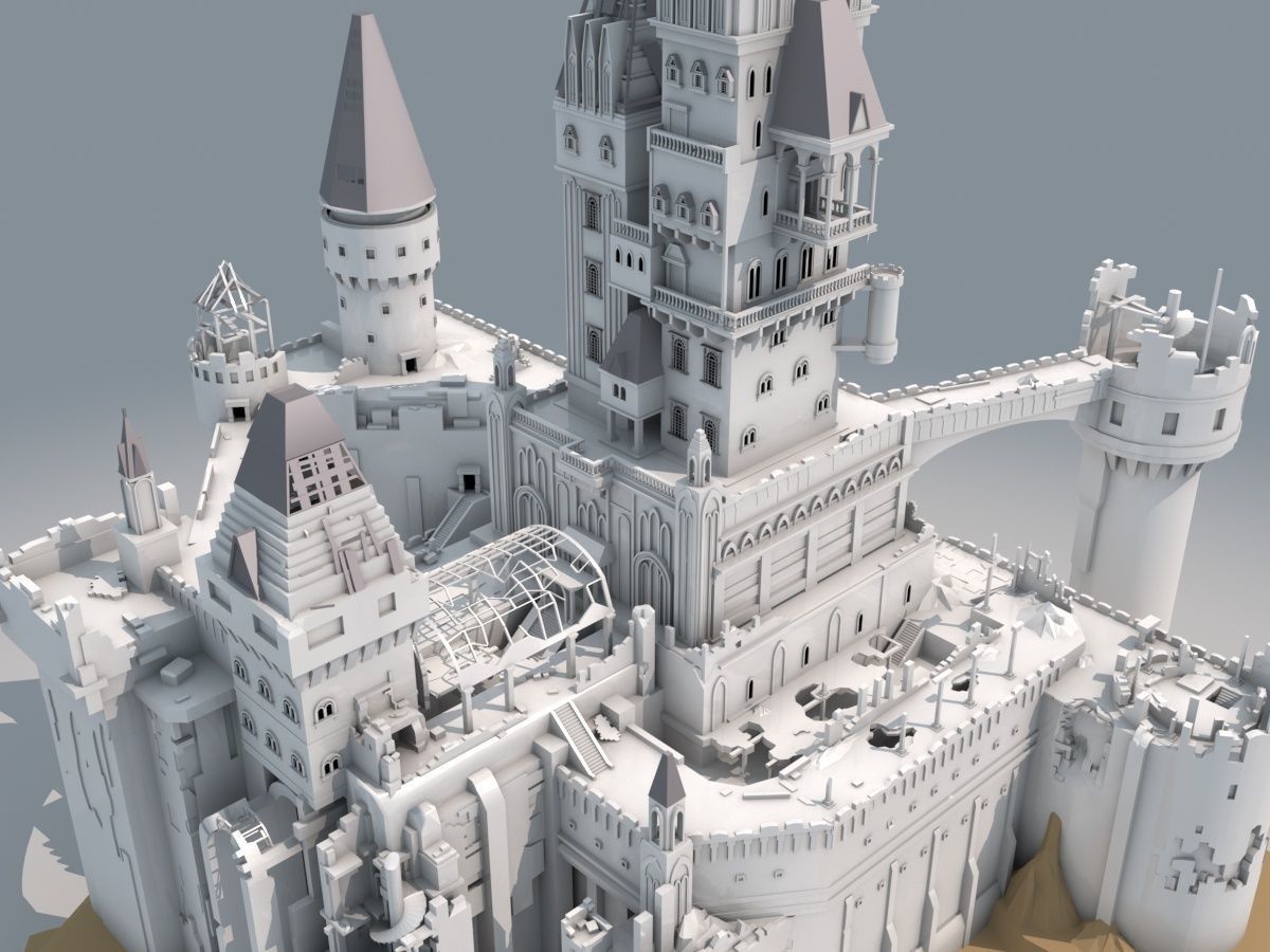 Castle Ruins 3D model_8