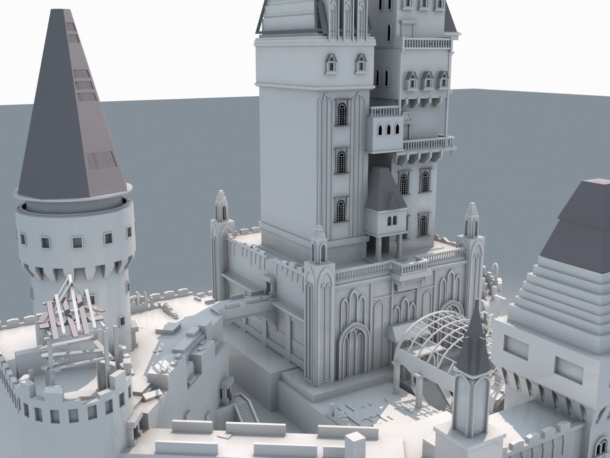 Castle Ruins 3D model_9